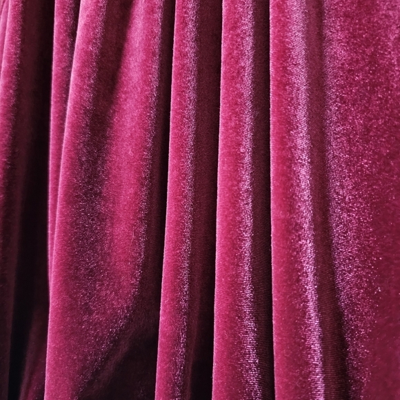 Free People Dream Team respberry color lace sleeves velvet blouse Size XS - Picture 9 of 12